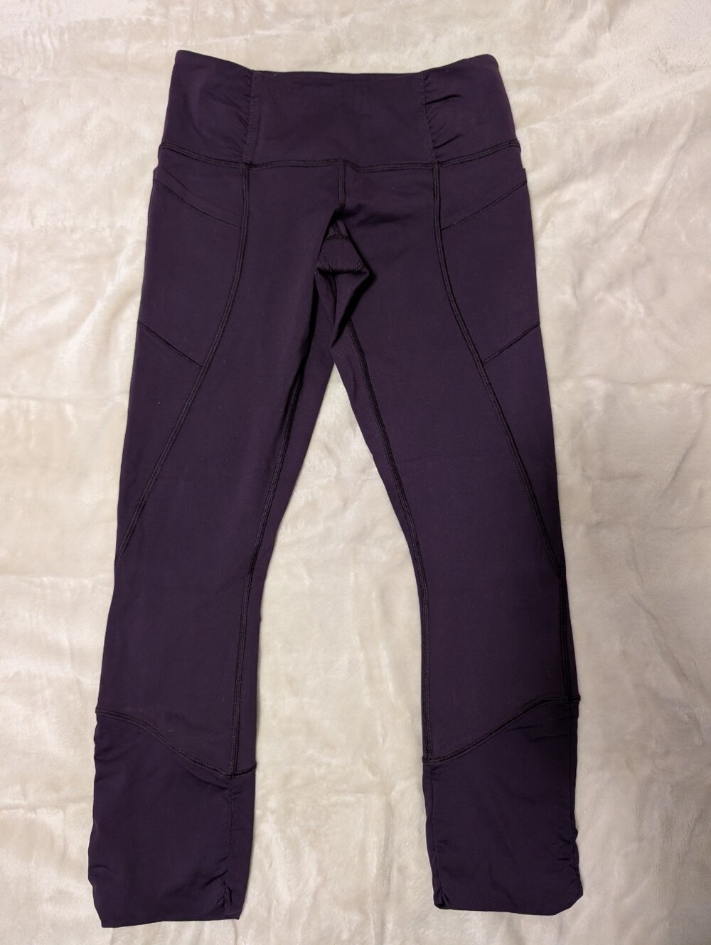 Lululemon Practice Daily Crop Leggings Purple  Size 4